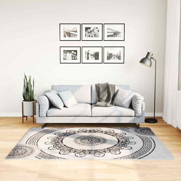 vidaXL Rug Multicolor 100% Polyester 48x72 in Non-slip Rug