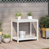vidaXL Potting Table White Solid pine wood Medium Potting Table