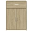 vidaXL Sideboard Sonoma Oak 23.6"x11.8"x33.1" Engineered Wood
