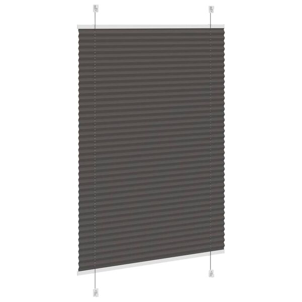 vidaXL Pleated Blind Black 100% Polyester 37.4x59.1 in