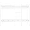 vidaXL Bunk Bed White Steel 31.5 x 79 in Bunk Bed Rectangular Modern