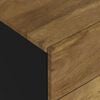 vidaXL Bedside Cabinet Honey Brown, Black