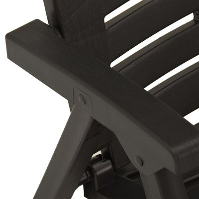 vidaXL Patio Chairs 4 pcs Plastic Anthracite