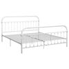 vidaXL Bed Frame White Metal Super King Durable Bed Frame