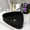 vidaXL Basin Ceramic Triangle Black 19.9x16.1x4.7"