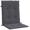 vidaXL Lowback Chair Cushion Set of 2 Anthracite