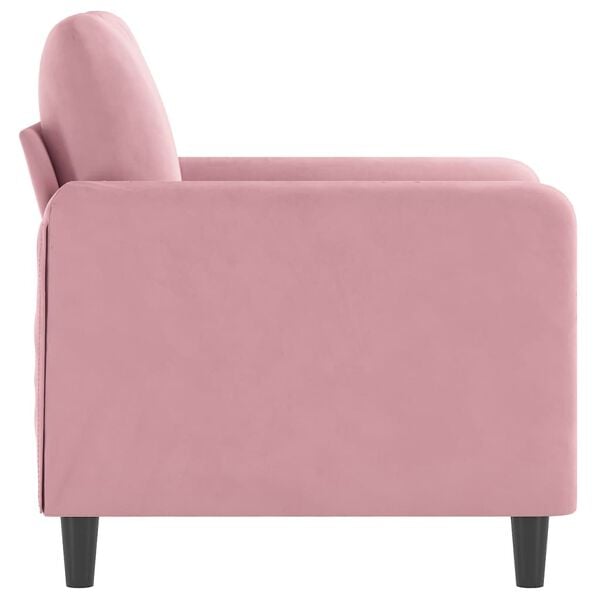 vidaXL Sofa Chair Pink Velvet Single Stylish Look Armchair