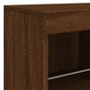 vidaXL Sideboard Brown Oak Engineered wood, Glass Large Buffet