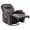 vidaXL Rocking Massage Chair Brown Faux leather, Steel Regular Swivel