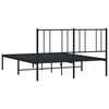 vidaXL Bed Frame Black Powder-coated steel 59 x 79 in King Size