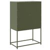 vidaXL Highboard Olive Green Steel Medium Highboard Rectangular