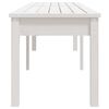 vidaXL 2-Seater Patio Bench White 80.1x17.3x17.7" Solid Wood Pine