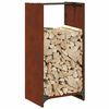 vidaXL Firewood Rack 15.7x11.8x31.5" Weathering Steel
