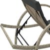 vidaXL Sun Lounger Light Gray PE Rattan, Powder-Coated Steel Standard
