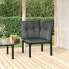 vidaXL Corner Chair Black and Dark Gray