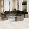 vidaXL Garden Sofa Set Gray, Dark Gray
