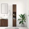 vidaXL Bathroom Cabinet Brown oak Engineered wood Tall Bathroom Cabinet