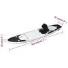 vidaXL Inflatable Stand Up Paddle Board Set Black 141.7x31.9x3.9"