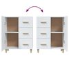 vidaXL Sideboard High Gloss White Engineered Wood Standard Sideboard