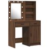 vidaXL Dressing Table Set with Drawer 2 pcs Brown oak 50 x 41 x 135 cm