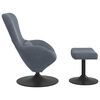vidaXL Egg Chair with Footstool Dark Grey 24.80 x 28.74 x 35.43 in