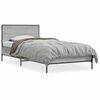 vidaXL Bed Frame Grey Sonoma Engineered Wood, Metal Small Single Durable