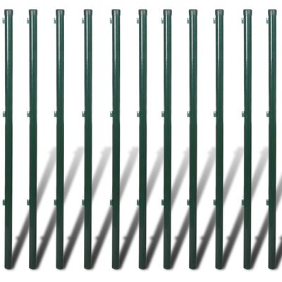 vidaXL Chain Link Fence with Posts Spike Steel 4'11"x82'