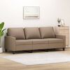 vidaXL 3-seater Sofa Cappuccino Faux leather, metal, textilene