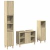 vidaXL Bathroom Furniture Set Sonoma Oak Engineered Wood Large