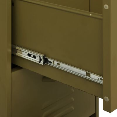 vidaXL Storage Cabinet Olive Green 16.7"x13.8"x40" Steel