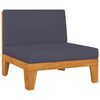 vidaXL Garden Lounge Set Dark Grey Solid Acacia Wood, 100% Polyester