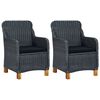 vidaXL Garden Lounge Set Dark grey and black