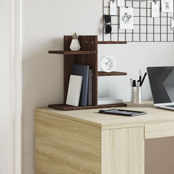 vidaXL Desk Organiser Brown Oak 16.5x8.5x16.5" Engineered wood