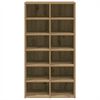 vidaXL Shoe Rack Artisan Oak 21.3x13.4x39.6" Engineered Wood