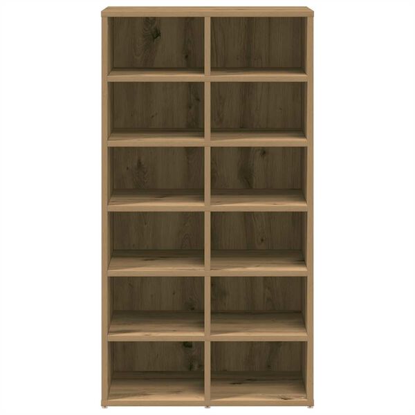 vidaXL Shoe Rack Artisan Oak 21.3x13.4x39.6" Engineered Wood