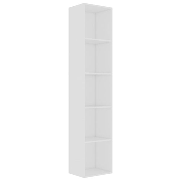 vidaXL Book Cabinet White Engineered wood Tall Book Cabinet