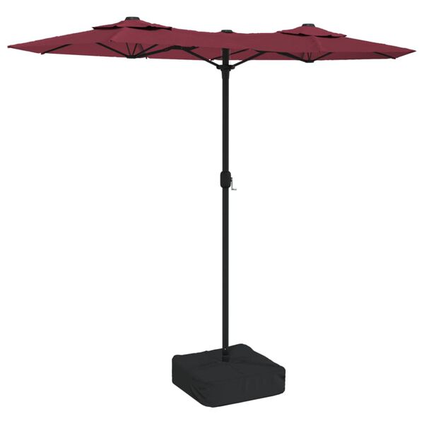vidaXL Garden Parasol Bordeaux red, dark grey