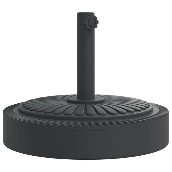 vidaXL Parasol Base Black PE and concrete with iron tube Medium