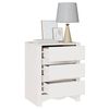 vidaXL Bedside Cabinet Drammen White 45 x 35 x 56 cm Solid pine wood