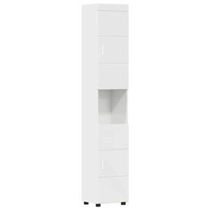 vidaXL Bathroom Cabinet Set with Storage TULUM High Gloss White