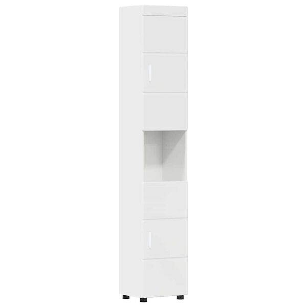 vidaXL Bathroom Cabinet Set with Storage TULUM High Gloss White