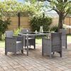 vidaXL Garden Chair 4 pcs Light gray 53 x 49 x 85 cm PP