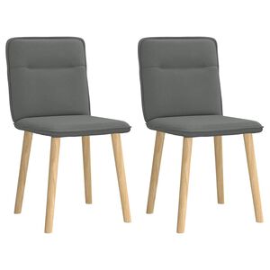 vidaXL Dining Chair Set of 2 Dark Grey
