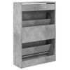 vidaXL Shoe Cabinet Concrete grey Engineered wood Compact Shoe Cabinet