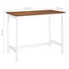 vidaXL Bar Set Brown and White MDF and Solid Wood