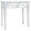 vidaXL Mirrored Dressing Table with Stool MDF and Glass