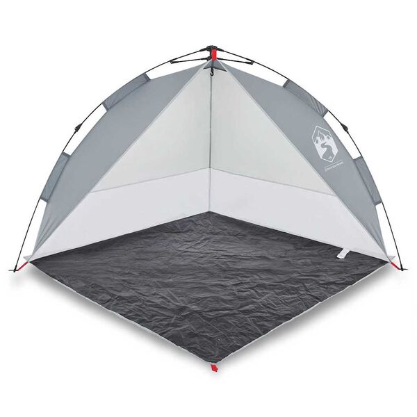 vidaXL Beach Tent Gray Quick Release Waterproof
