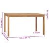 vidaXL Garden Dining Set Natural Teak Fine sanded teak hardwood