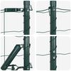 vidaXL Fence with Posts Green 59.1" x 393.7" Steel
