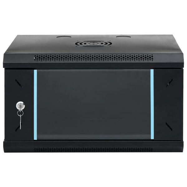 vidaXL 6U Wall Mounted Network Cabinet 19" IP20 20.9x15.7x11.8"